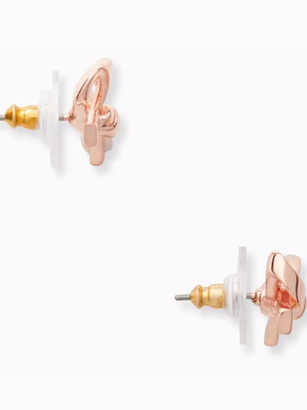 NWT~KATE SPADE~Rose Gold Skinny Mini Bow Studs